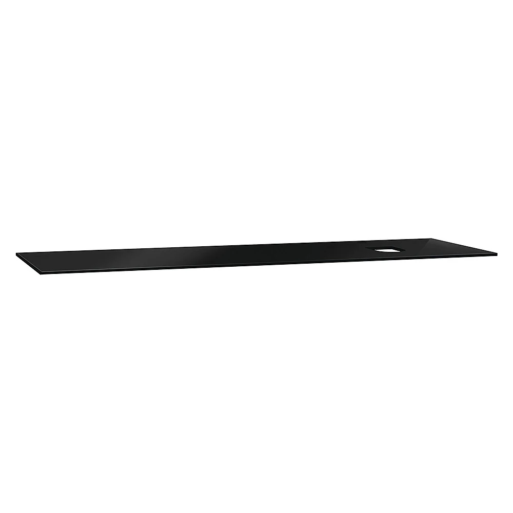 Vitra Origin 150 Cm Siyah Cam Armatür Delikli Sağ Sifonlu Üst Tezgah