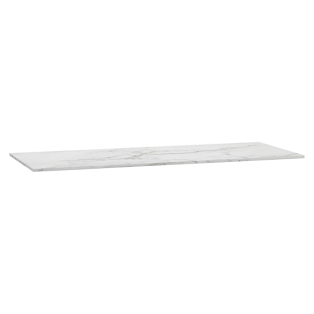 Vitra Origin 120 Cm Calacatta Silk Neolith Armatür Deliksiz Sifonsuz Üst Tezgah