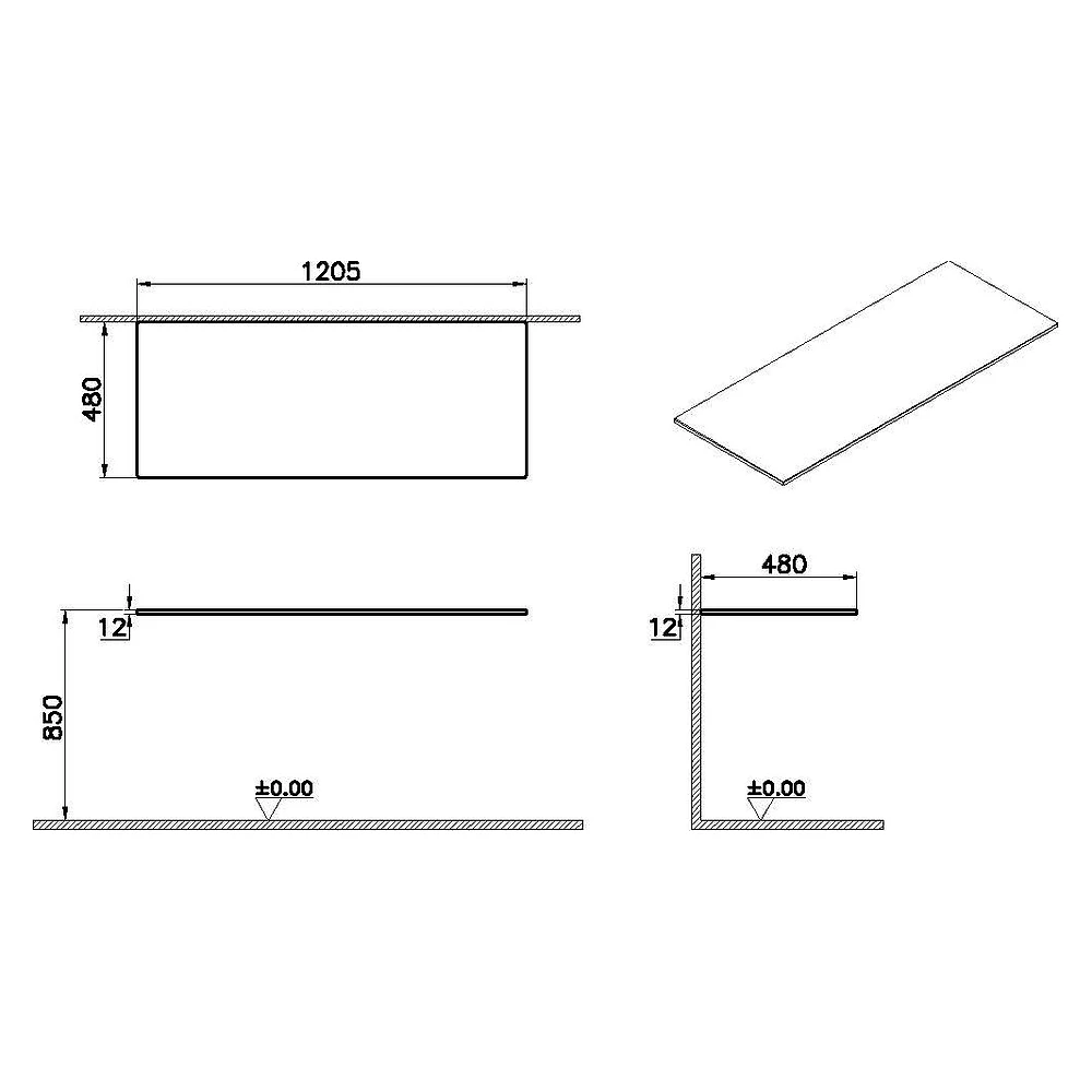 Vitra Origin 120 Cm Calacatta Silk Neolith Armatür Deliksiz Sifonsuz Üst Tezgah 2
