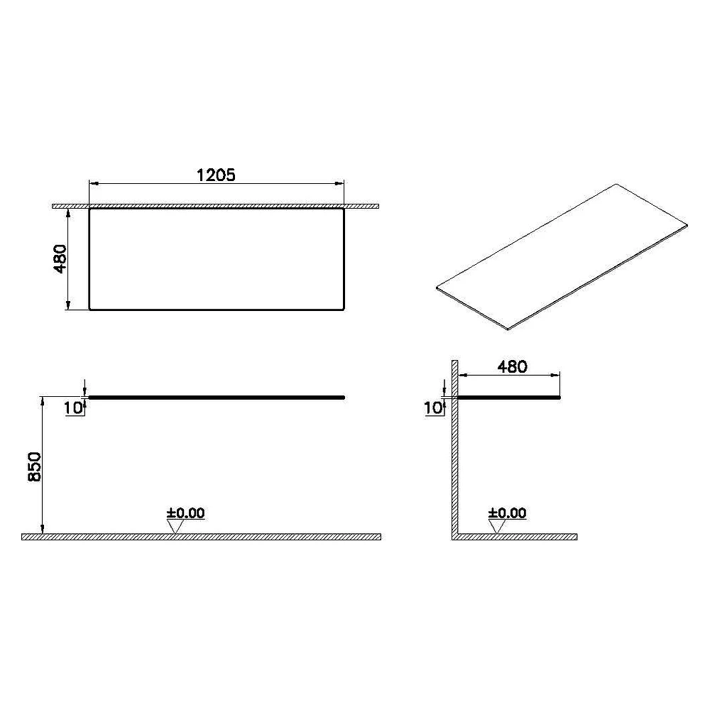 Vitra Origin 120 Cm Siyah Cam Armatür Deliksiz Sifonsuz Üst Tezgah 2