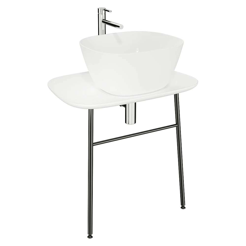Vitra Plural 70 Cm Mat Beyaz Tezgahlı Asma Tezgah Ünitesi