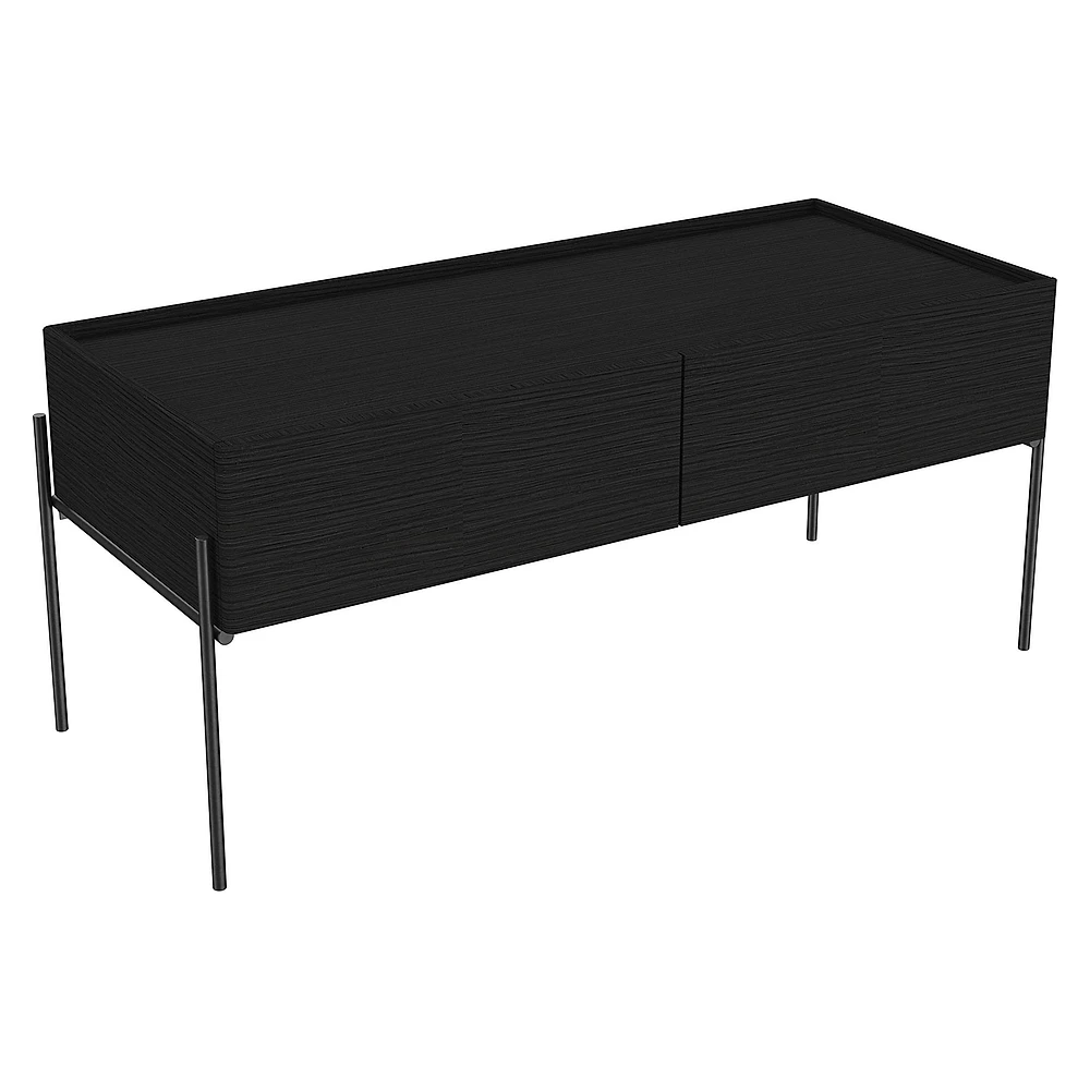 Vitra Equal 100 Cm Hareli Siyah Meşe İki Çekmeceli Alt Ünite