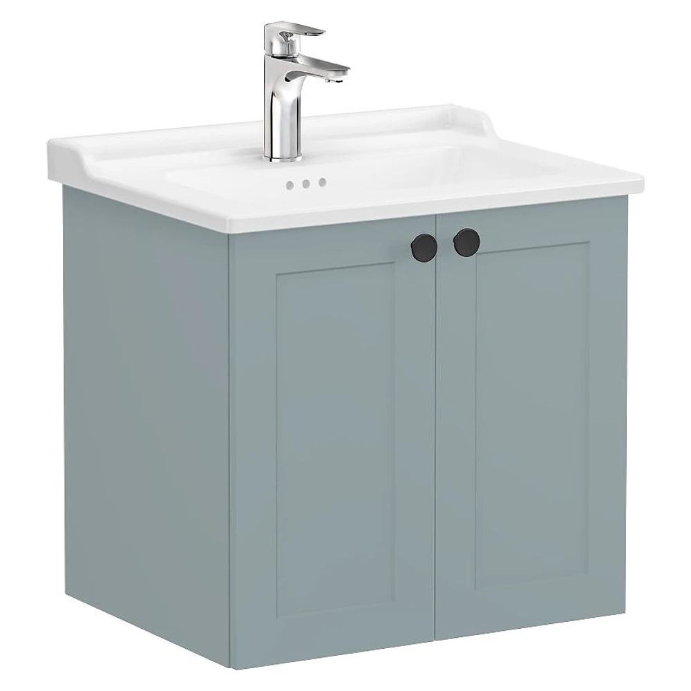 Vitra Root Classic 60 Cm Mat Fiyord Yeşili İki Kapaklı Lavabo Dolabı