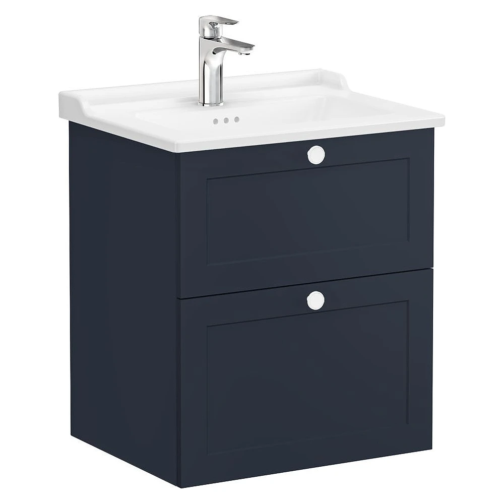 Vitra Root Classic 60 Cm Mat Lacivert İki Çekmeceli Lavabo Dolabı
