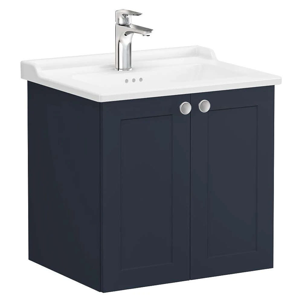 Vitra Root Classic 60 Cm Mat Lacivert İki Kapaklı Lavabo Dolabı