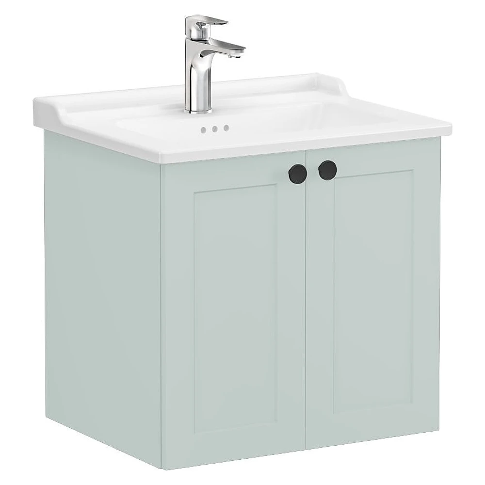 Vitra Root Classic 60 Cm Mat Retro Yeşil İki Kapaklı Lavabo Dolabı