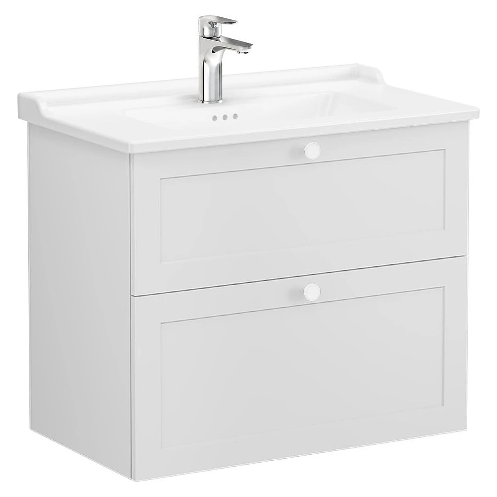 Vitra Root Classic 80 Cm Mat Açık Gri İki Çekmeceli Lavabo Dolabı
