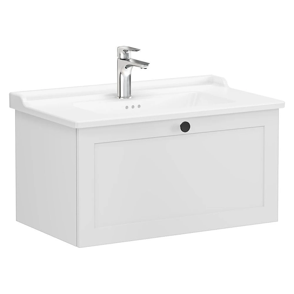 Vitra Root Classic 80 Cm Mat Açık Gri Tek Çekmeceli Lavabo Dolabı