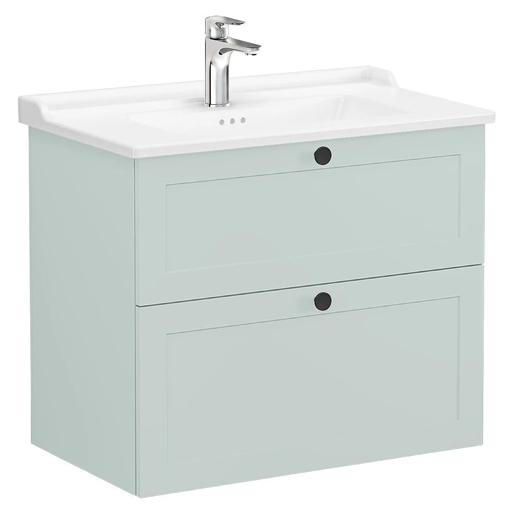 Vitra Root Classic 80 Cm Mat Retro Yeşil İki Çekmeceli Lavabo Dolabı