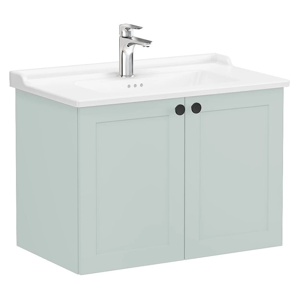 Vitra Root Classic 80 Cm Mat Retro Yeşil İki Kapaklı Lavabo Dolabı