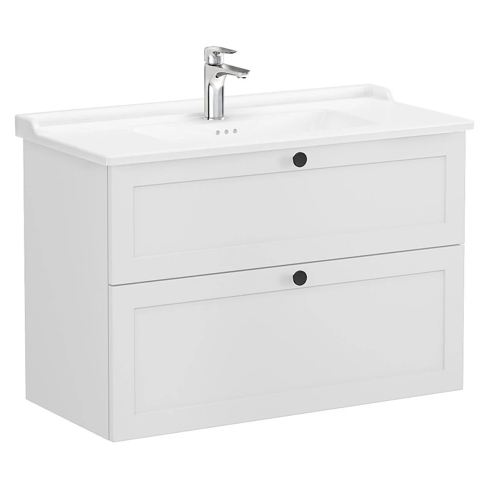 Vitra Root Classic 100 Cm Mat Açık Gri İki Çekmeceli Lavabo Dolabı