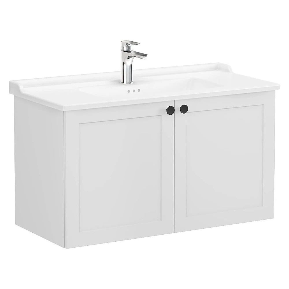 Vitra Root Classic 100 Cm Mat Açık Gri İki Kapaklı Lavabo Dolabı