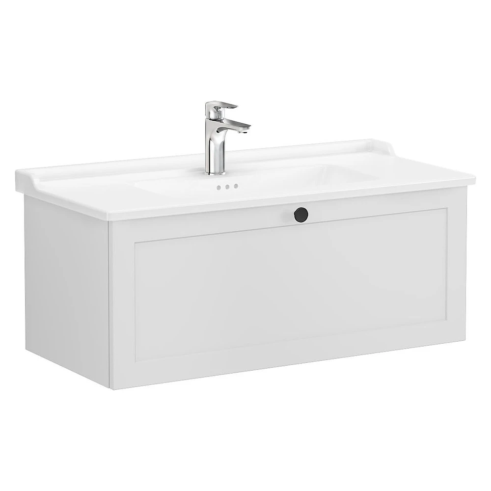 Vitra Root Classic 100 Cm Mat Açık Gri Tek Çekmeceli Lavabo Dolabı