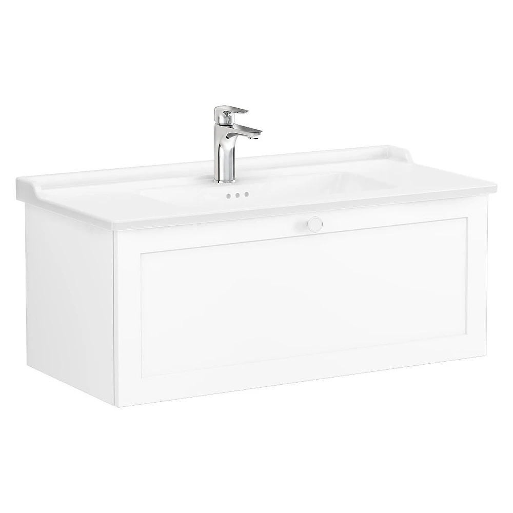 Vitra Root Classic 100 Cm Mat Beyaz Tek Çekmeceli Lavabo Dolabı