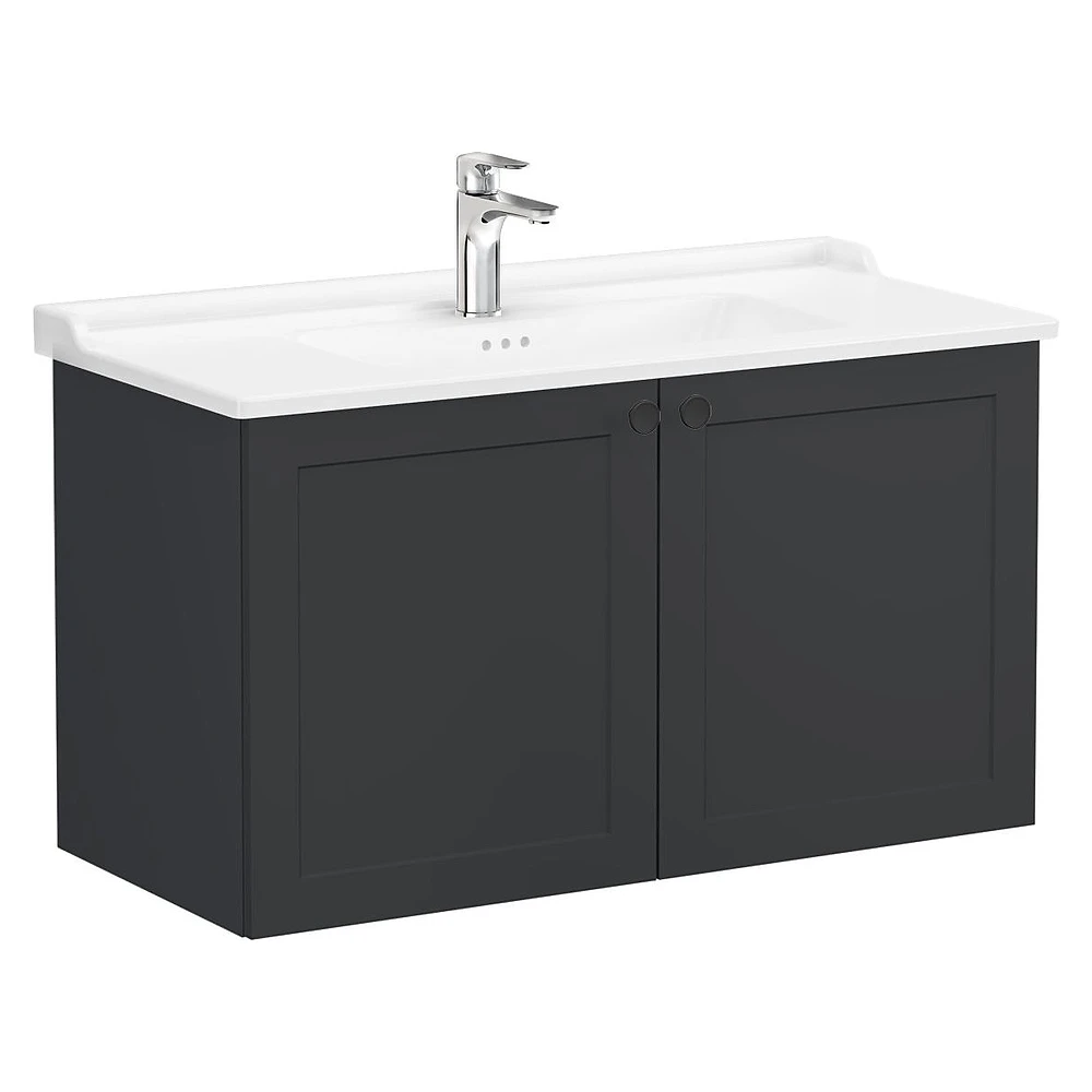 Vitra Root Classic 100 Cm Mat Grafit İki Kapaklı Lavabo Dolabı