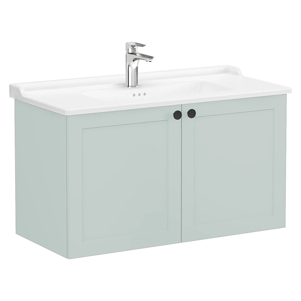 Vitra Root Classic 100 Cm Mat Retro Yeşil İki Kapaklı Lavabo Dolabı