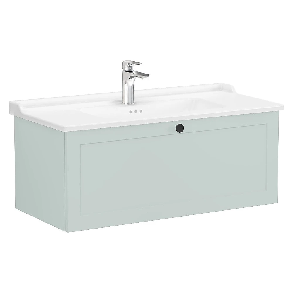Vitra Root Classic 100 Cm Mat Retro Yeşil Tek Çekmeceli Lavabo Dolabı