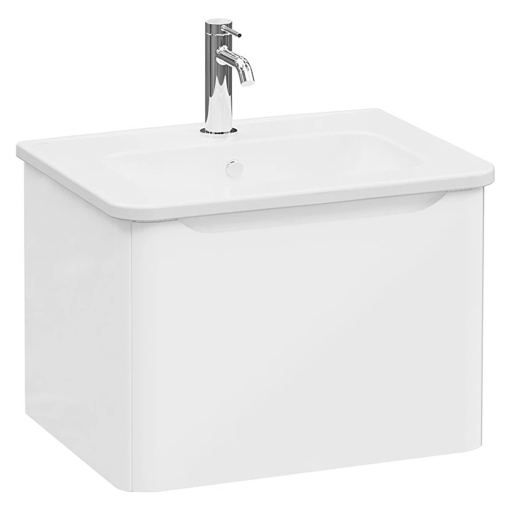 Vitra Integra Round 60 Cm Parlak Beyaz Tek Çekmeceli Lavabo Dolabı