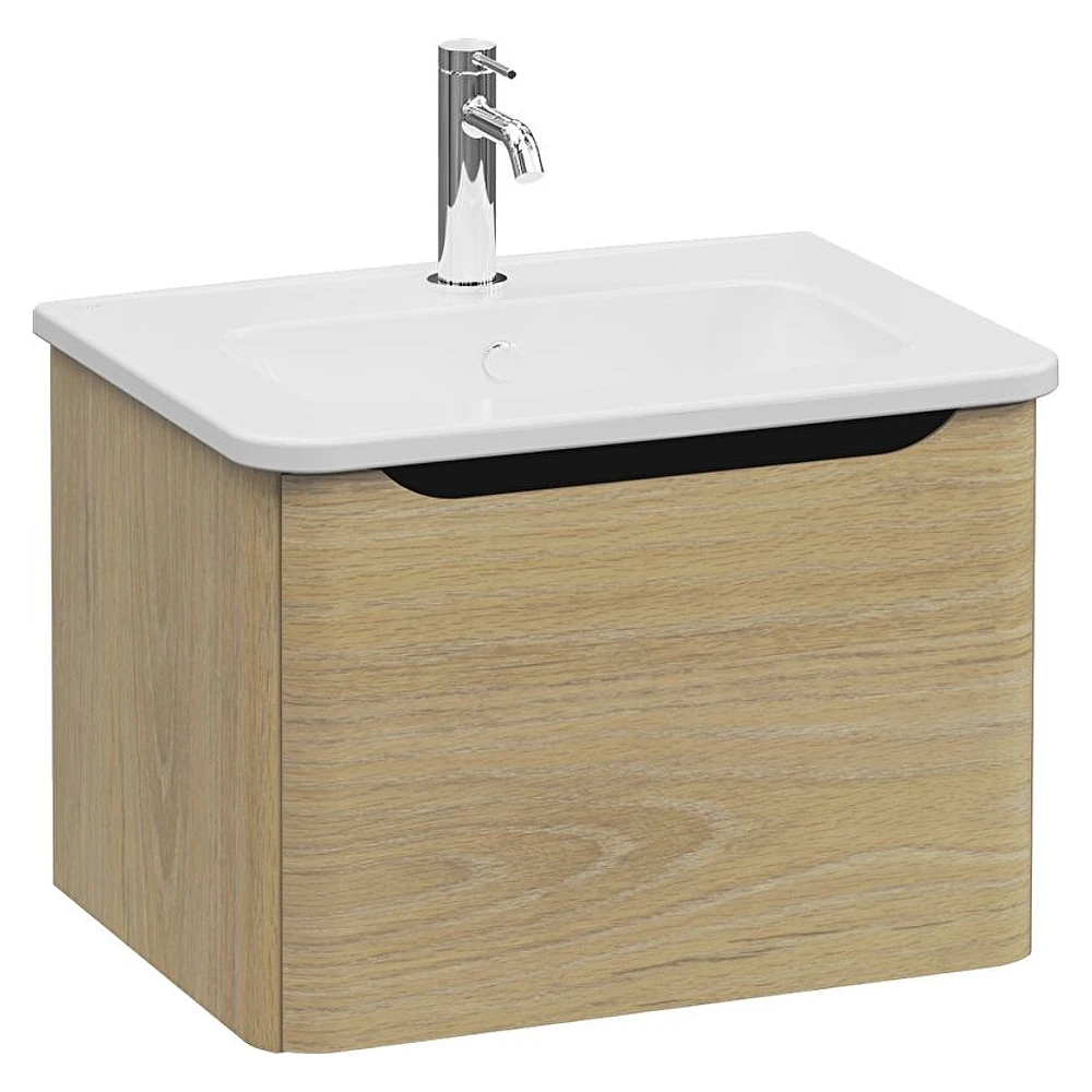 Vitra Integra Round 60 Cm Altın Meşe Tek Çekmeceli Lavabo Dolabı