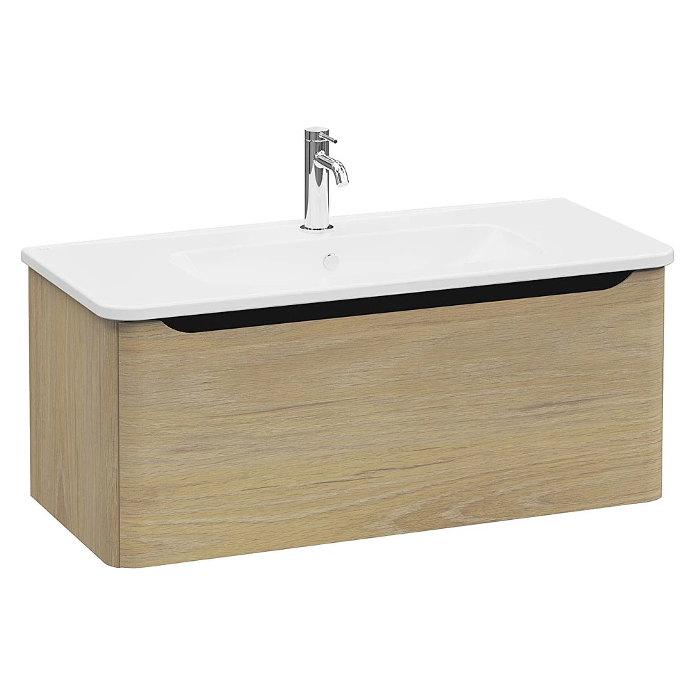 Vitra Integra Round 100 Cm Altın Meşe Tek Çekmeceli Lavabo Dolabı