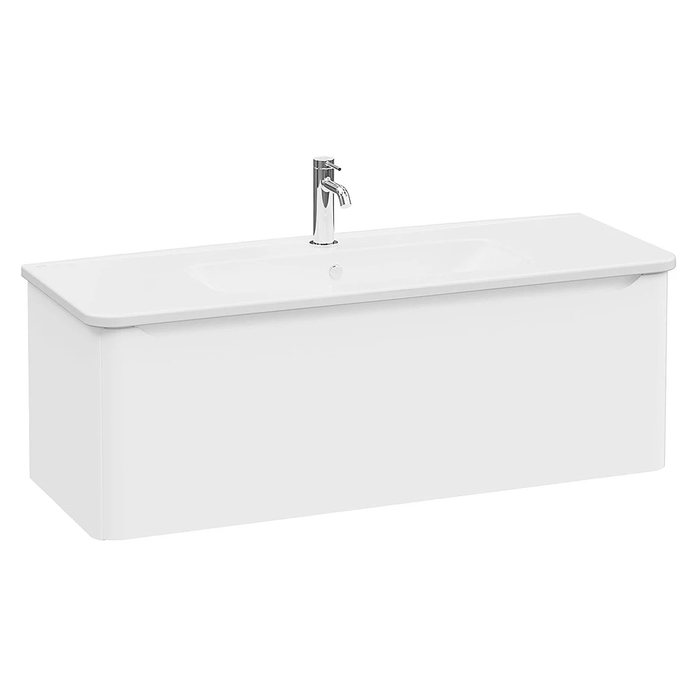Vitra Integra Round 120 Cm Mat Beyaz Tek Çekmeceli Lavabo Dolabı