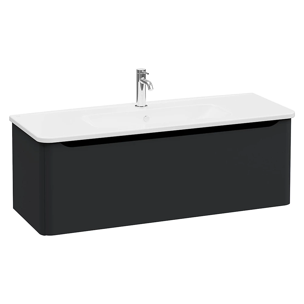 Vitra Integra Round 120 Cm Mat Grafit Tek Çekmeceli Lavabo Dolabı