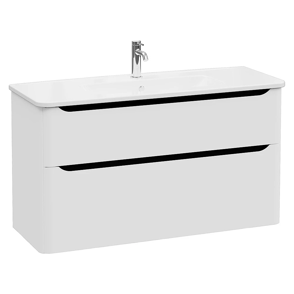 Vitra Integra Round 120 Cm Mat Açık Gri İki Çekmeceli Lavabo Dolabı