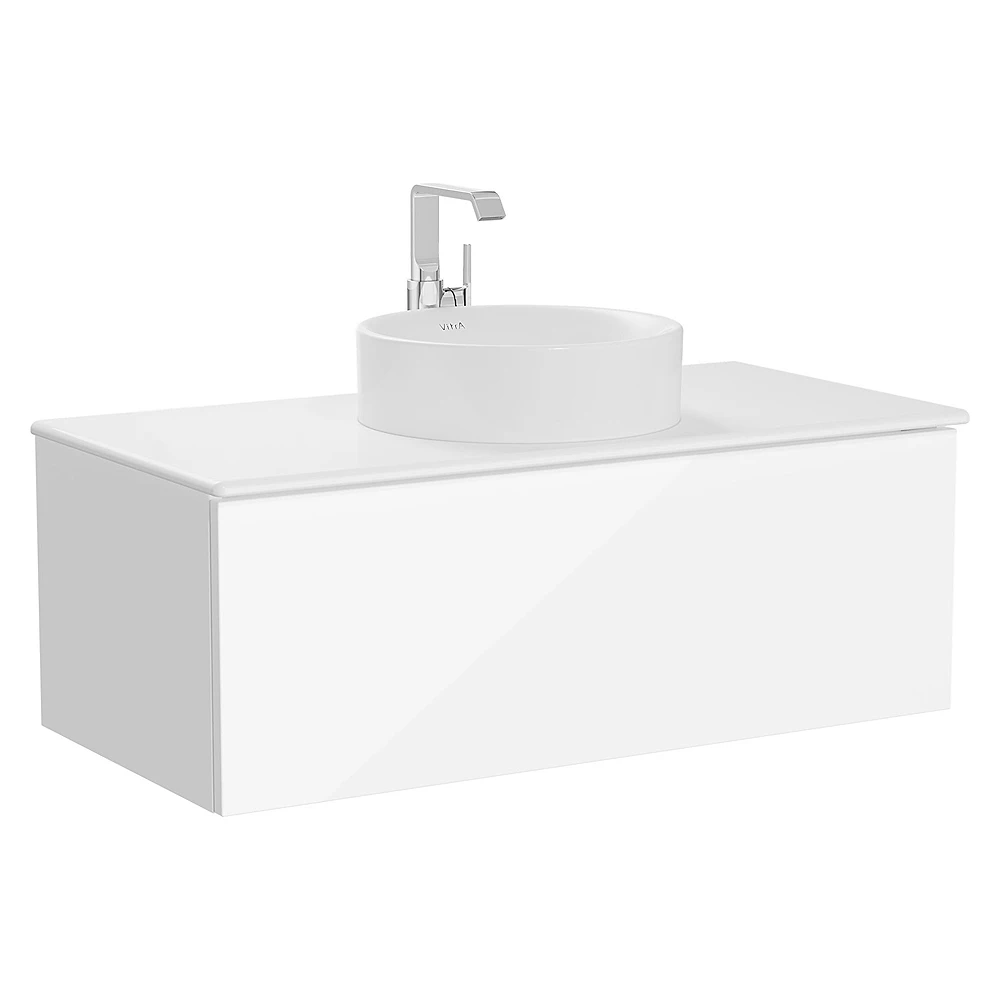 Vitra Metropole Pure 100 Cm Parlak Beyaz Tek Çekmeceli Lavabo Dolabı