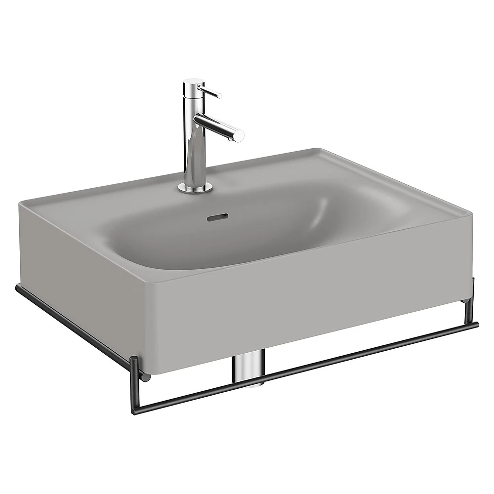Vitra Equal 60 Cm Gri Gri Lavabolu Havluluklu Lavabo Ünitesi