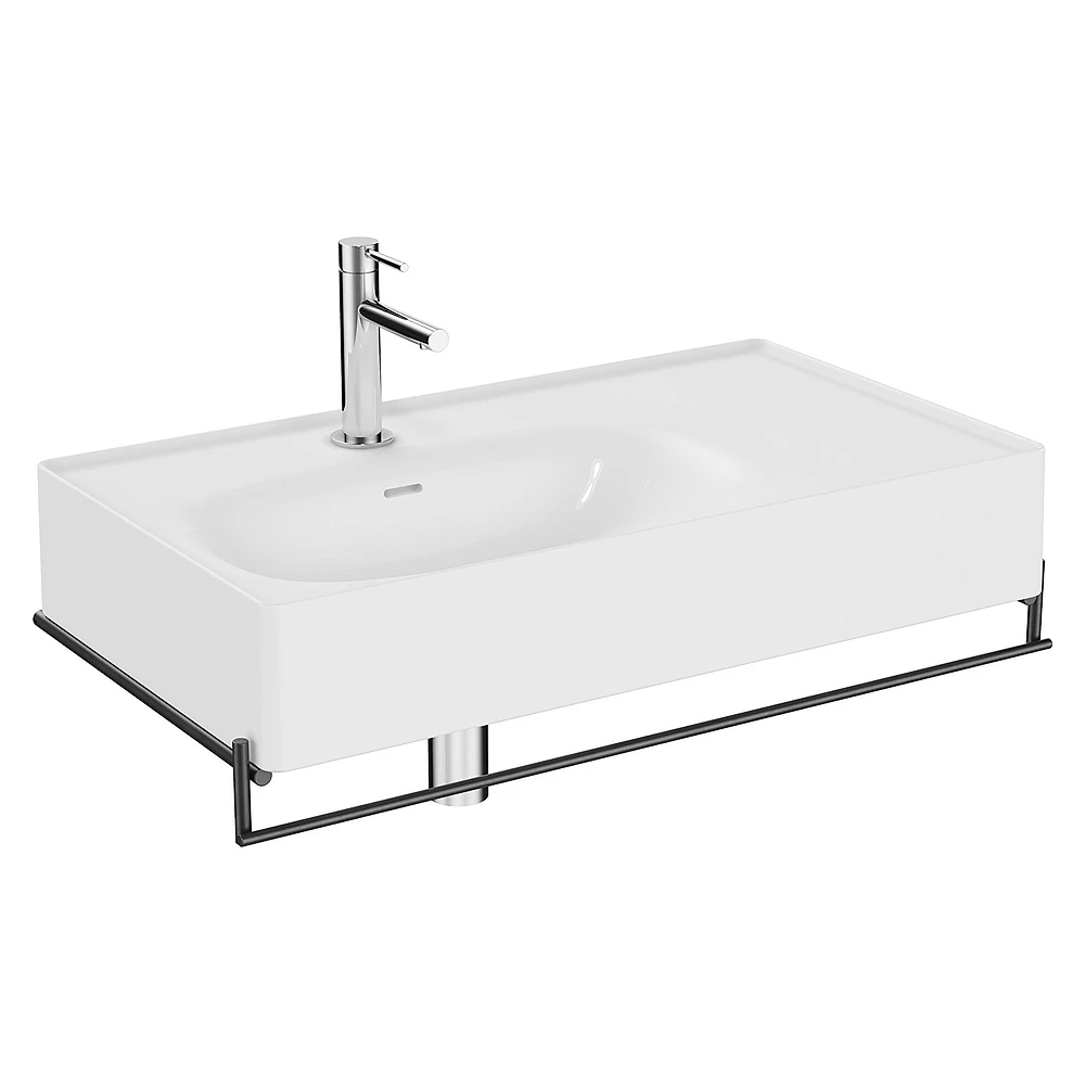 Vitra Equal 80 Cm Beyaz Beyaz Lavabolu Havluluklu Lavabo Ünitesi