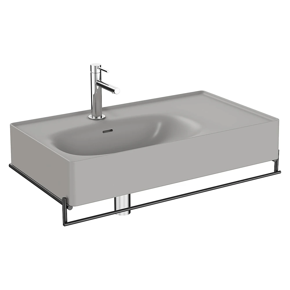 Vitra Equal 80 Cm Gri Gri Lavabolu Havluluklu Lavabo Ünitesi