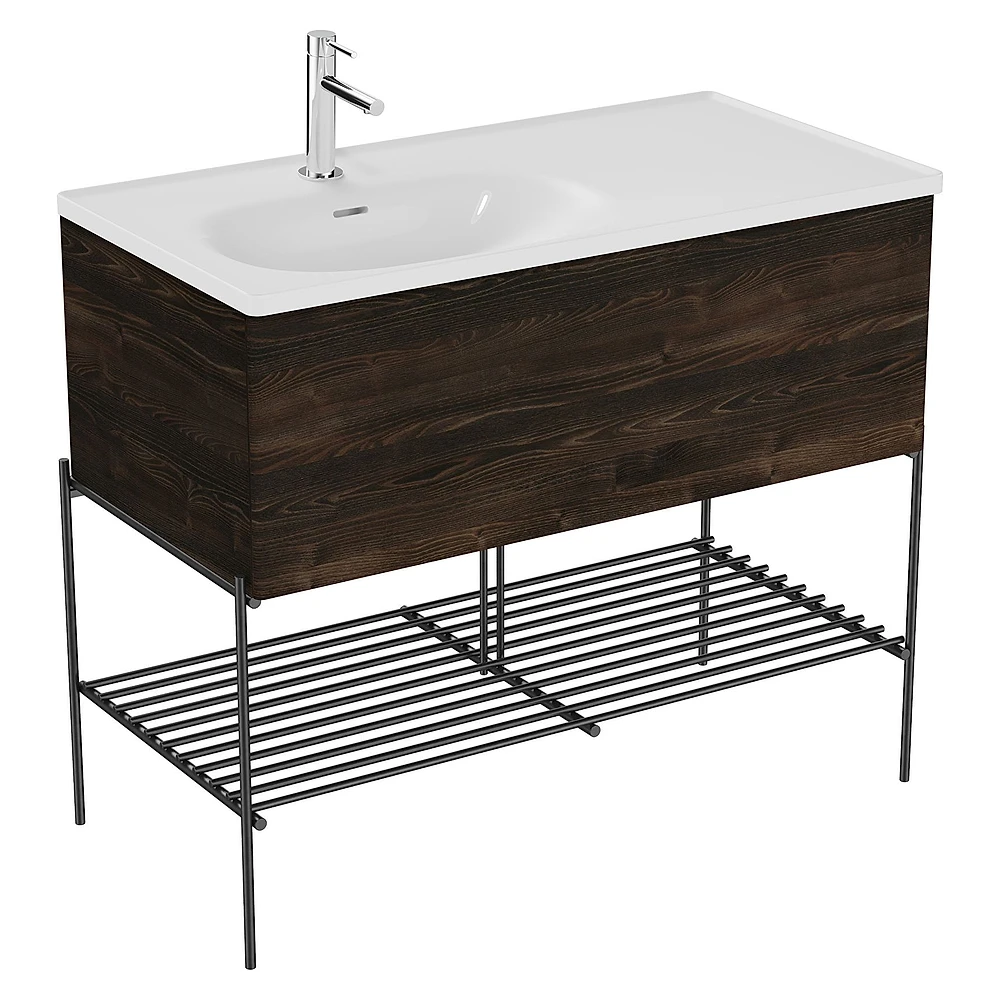Vitra Equal 100 Cm Karaağaç Tek Çekmeceli Lavabo Dolabı