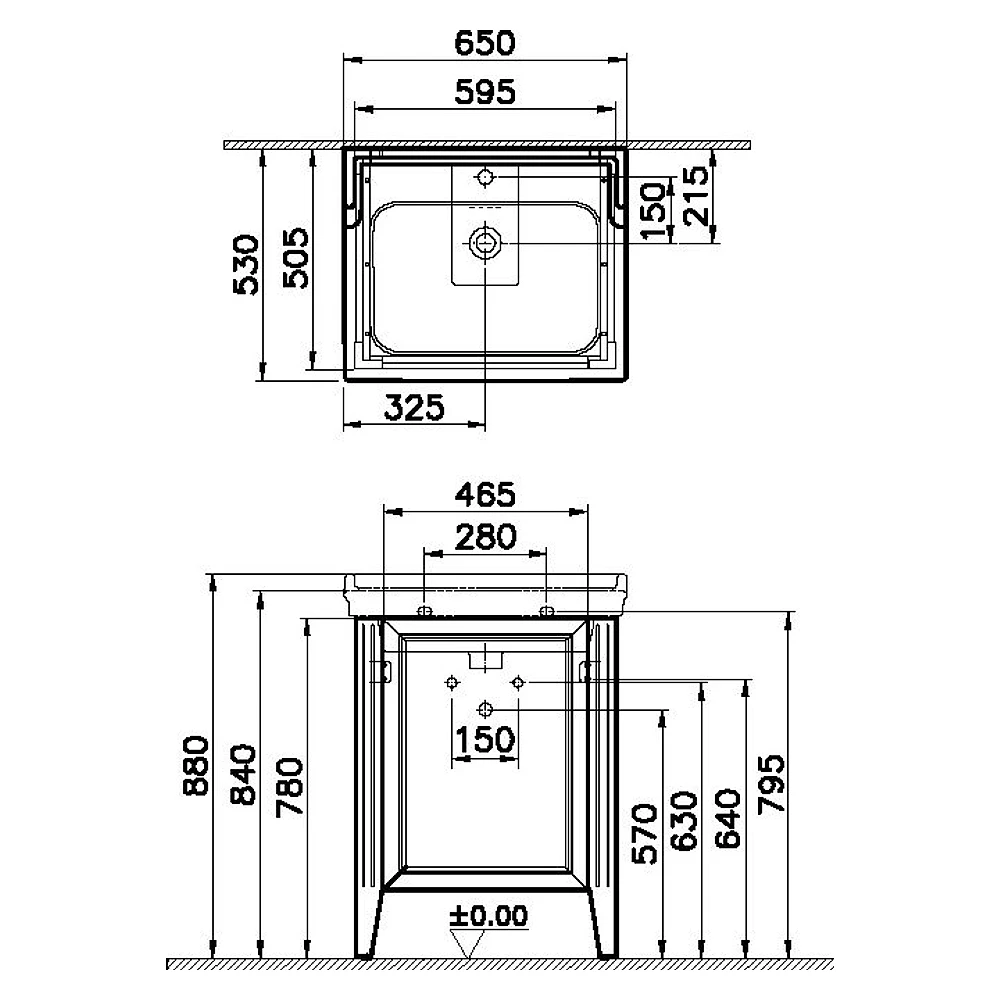 Vitra Valarte 65 Cm Mat Beyaz Tek Kapaklı Etajerli Lavabolu Sol Lavabo Dolabı 2
