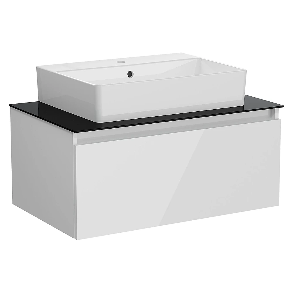 Vitra Nuo 80 Cm Parlak Beyaz Tek Çekmeceli Lavabo Dolabı