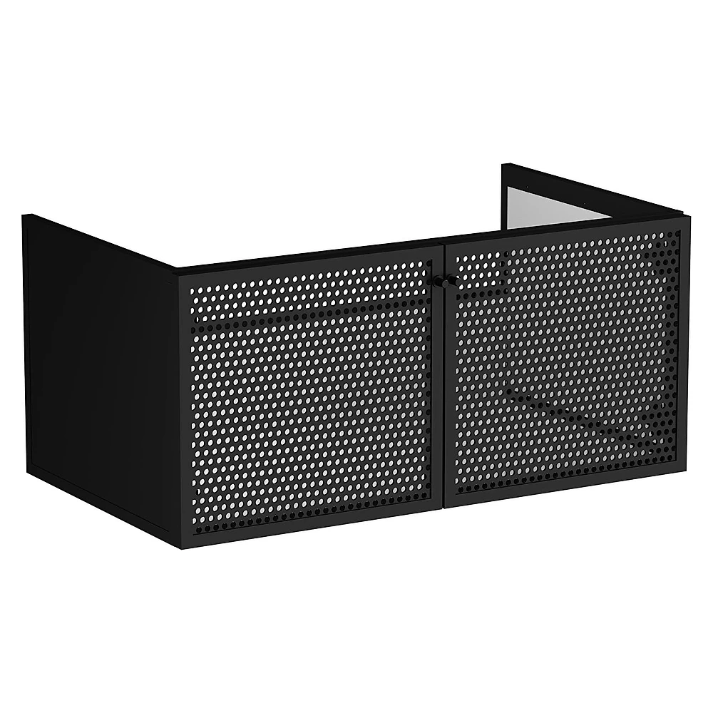 Vitra Liquid 100 Cm Siyah Metal Kapaklı Lavabo Dolabı