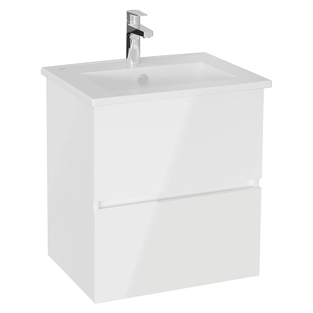 Vitra Mia Plus Square 60 Cm Parlak Beyaz İki Çekmeceli Lavabo Dolabı