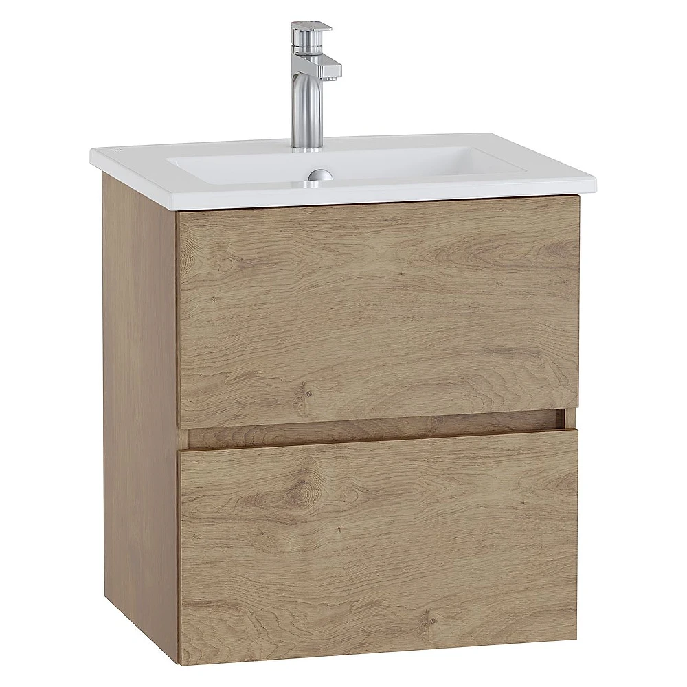 Vitra Mia Plus Square 60 Cm Altın Meşe İki Çekmeceli Lavabo Dolabı