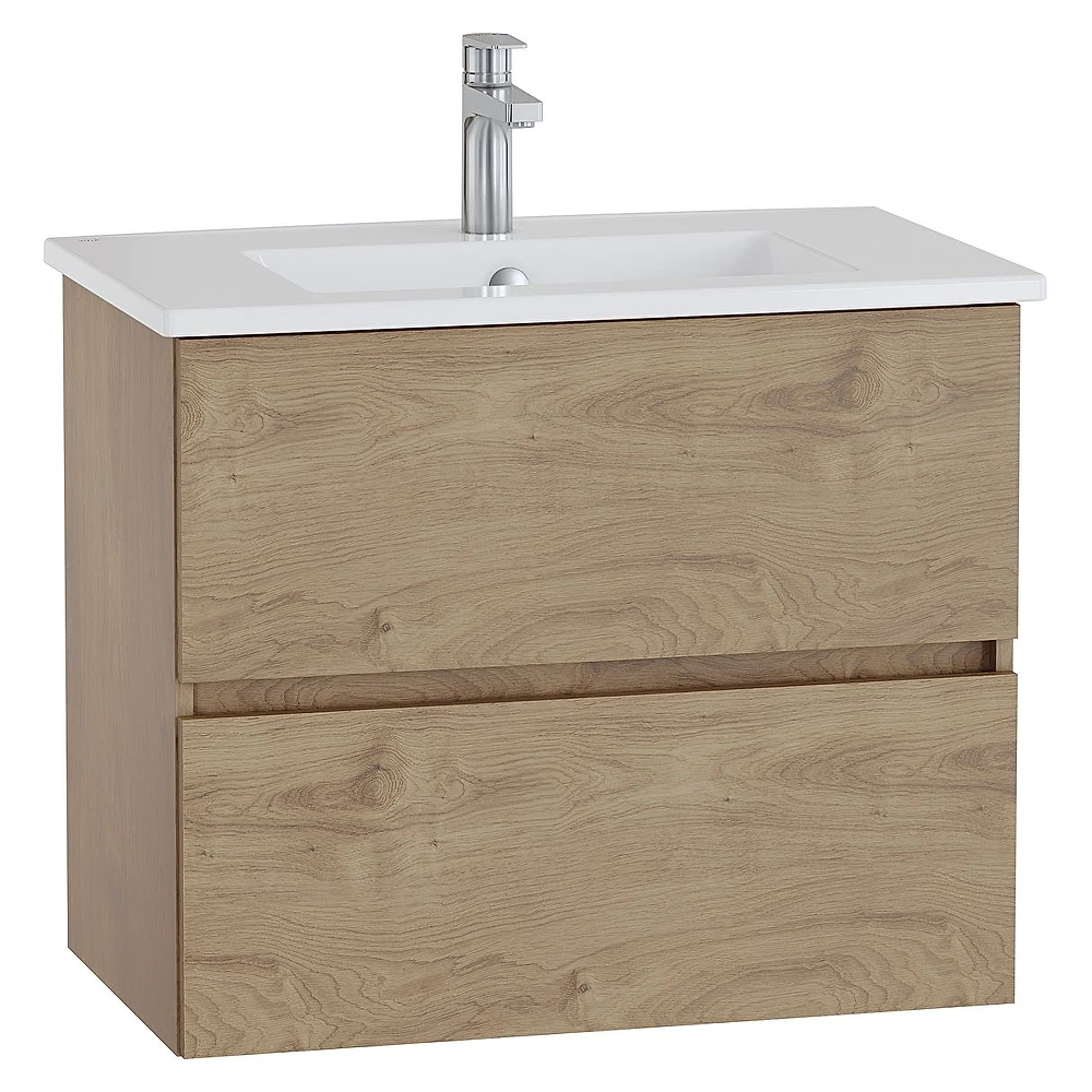 Vitra Mia Plus Square 80 Cm Altın Meşe İki Çekmeceli Lavabo Dolabı