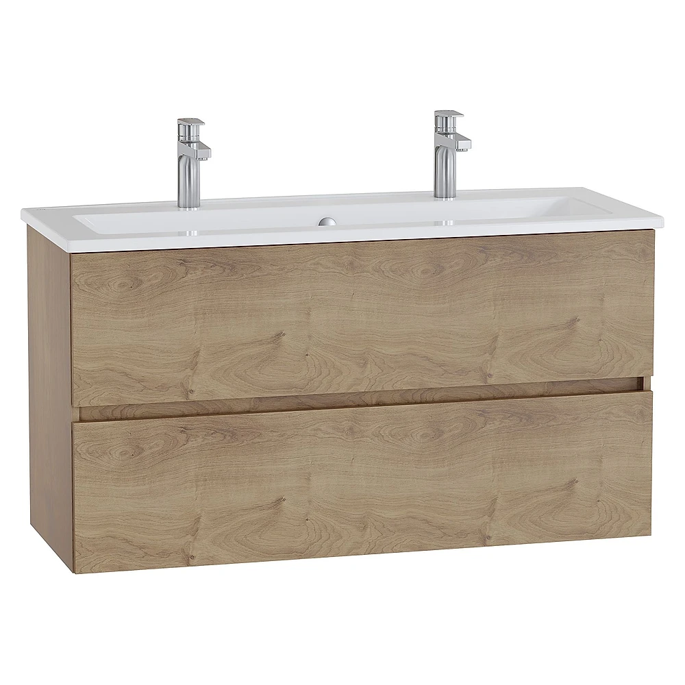 Vitra Mia Plus Square 120 Cm Altın Meşe İki Çekmeceli Lavabo Dolabı