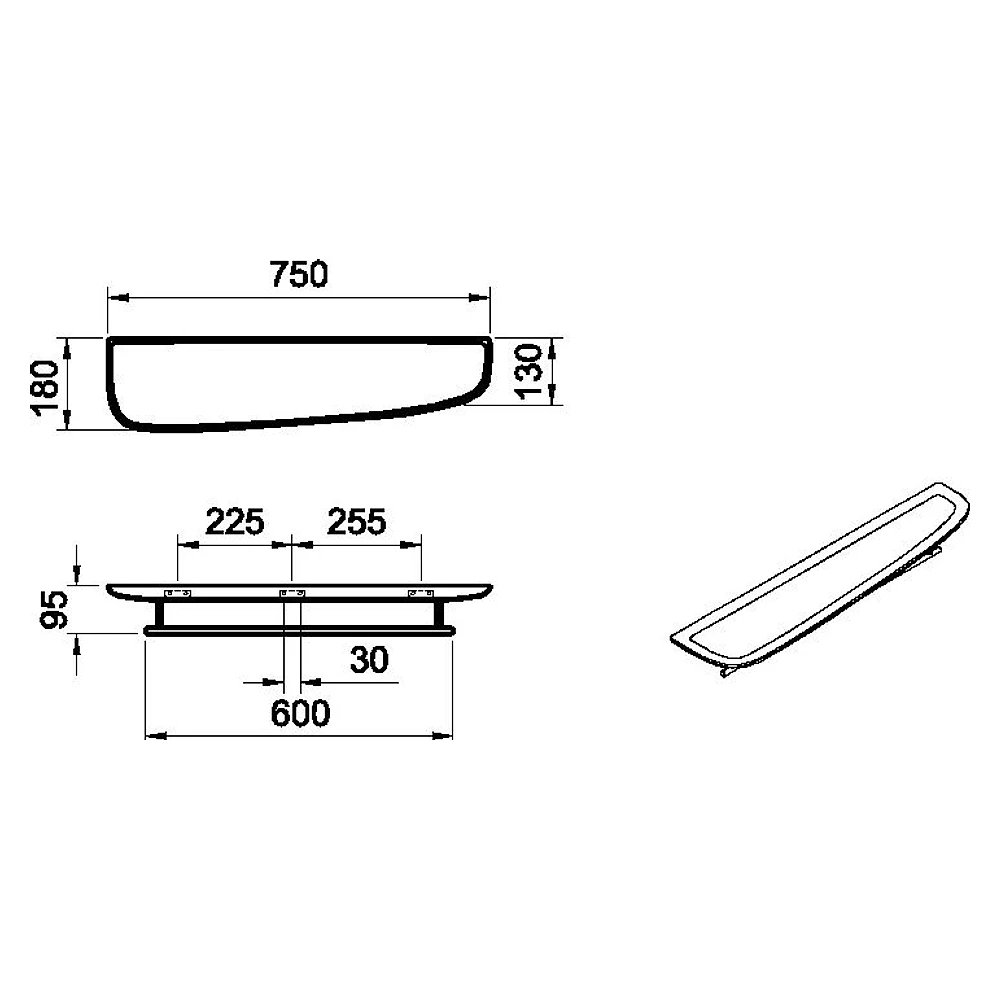 Vitra Plural 75 Cm Koyu Meşe Metal Havluluklu Sağ Raf 2