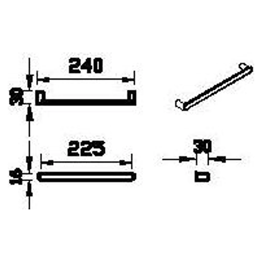 Vitra Root Flat Mat Siyah Dolap Kulpu 2