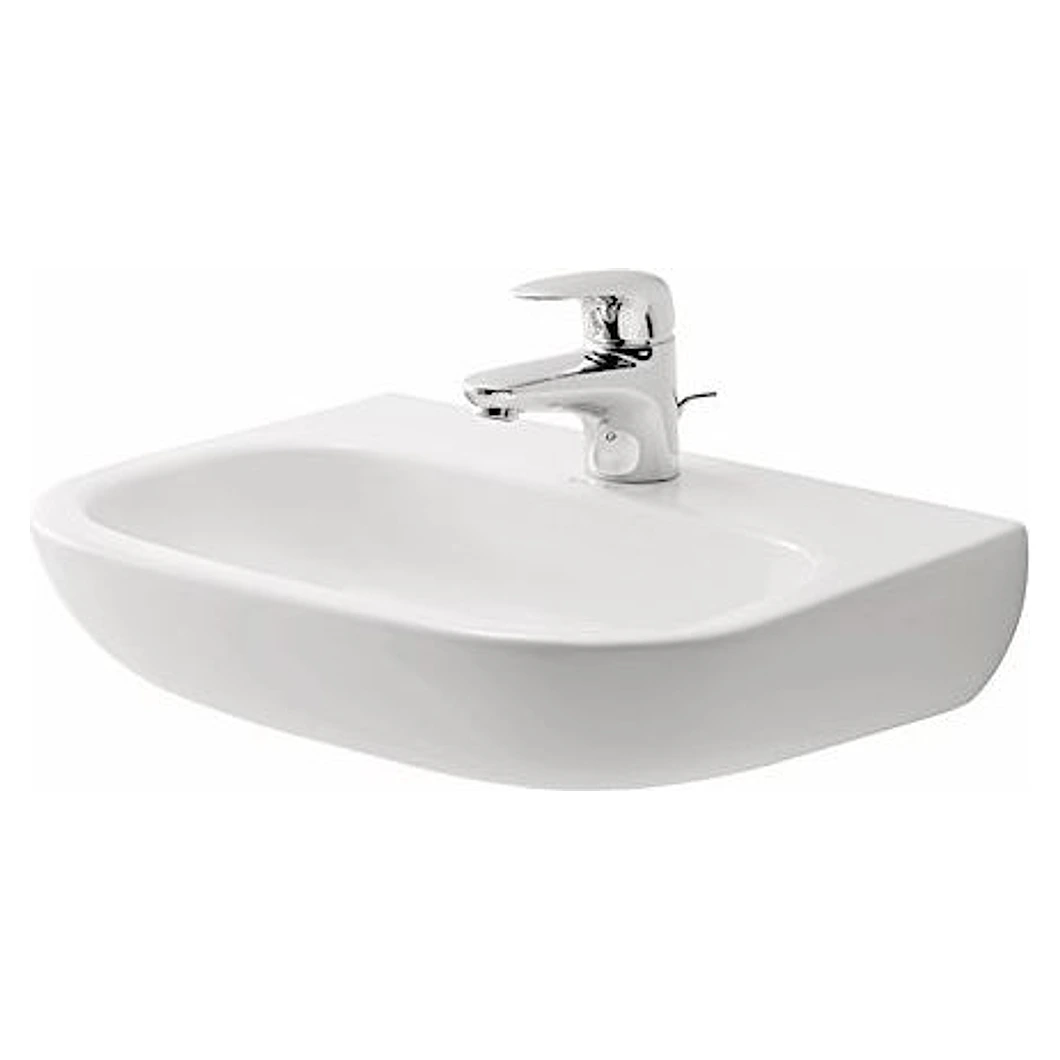 Duravit D-Code 45 Cm Beyaz Parlak Tek Armatür Delikli Lavabo