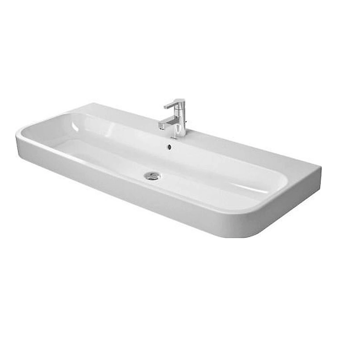 Duravit Happy D.2 120 Cm Beyaz Parlak Tek Armatür Delikli Lavabo