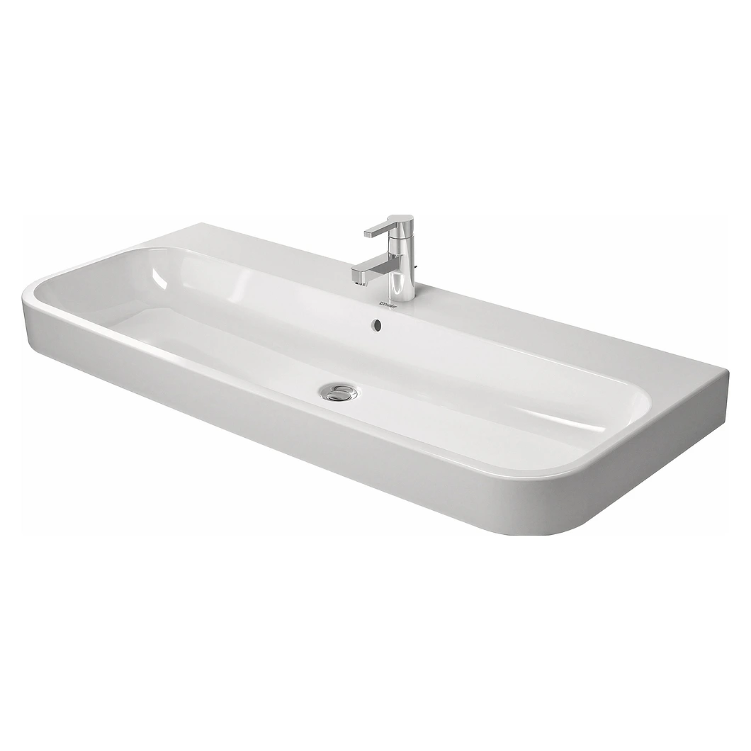 Duravit Happy D.2 120 Cm Beyaz Parlak Tek Armatür Delikli Lavabo