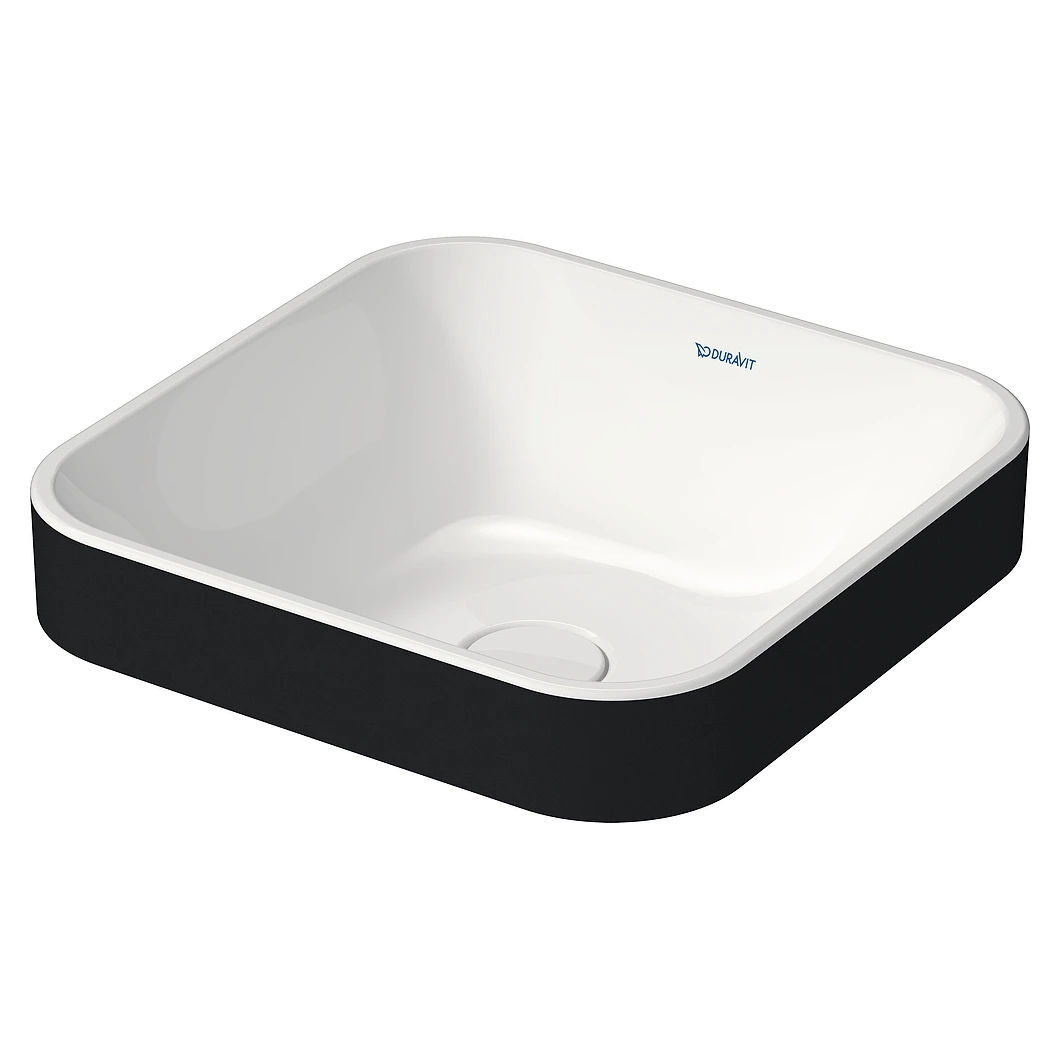 Duravit Happy D.2 40 Cm İç Beyaz Dış Antrasit Armatür Deliksiz Çanak Lavabo