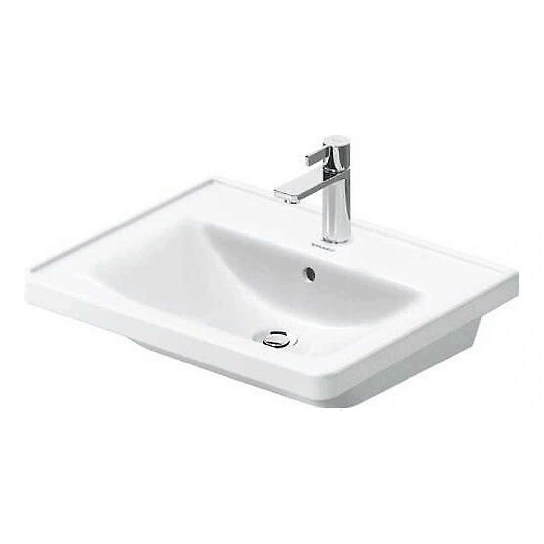 Duravit D-Neo 60 Cm Beyaz Parlak Tek Armatür Delikli Lavabo