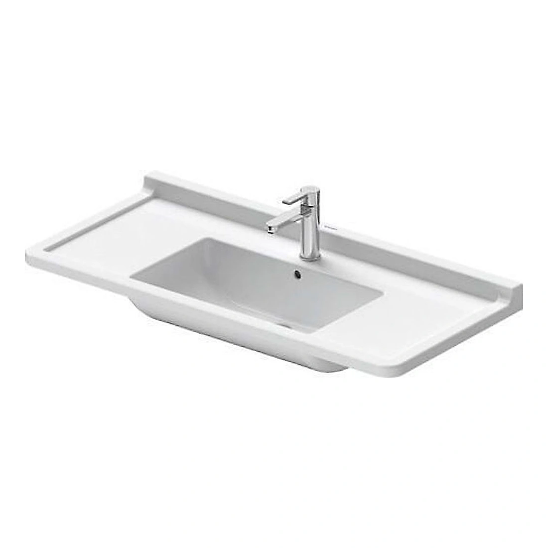 Duravit Starck 3 105 Cm Beyaz Parlak Tek Armatür Delikli Lavabo