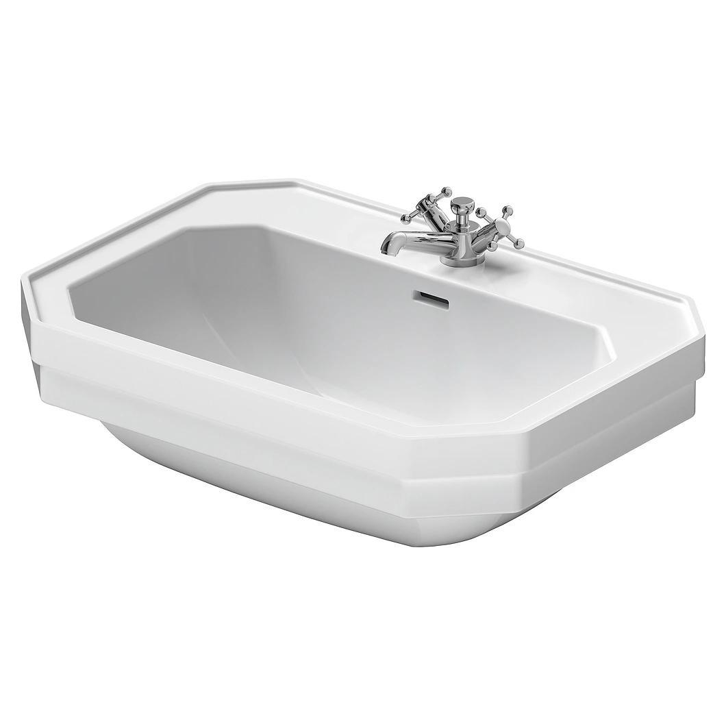Duravit 1930 70 Cm Beyaz Parlak Tek Armatür Delikli Lavabo