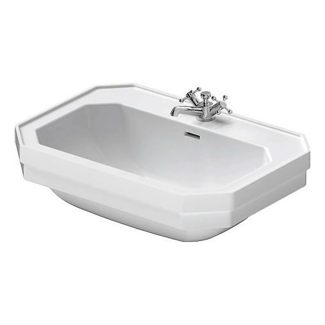 Duravit 1930 70 Cm Beyaz Parlak Tek Armatür Delikli Lavabo