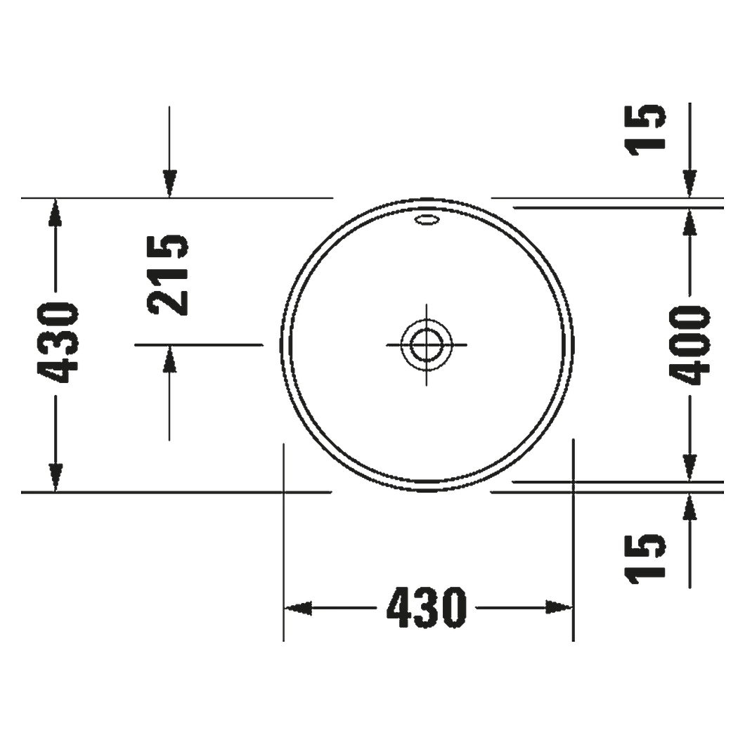 Duravit Architec 40 Cm Beyaz Parlak Armatür Deliksiz Su Taşma Delikli Tezgah Altı Lavabo 2